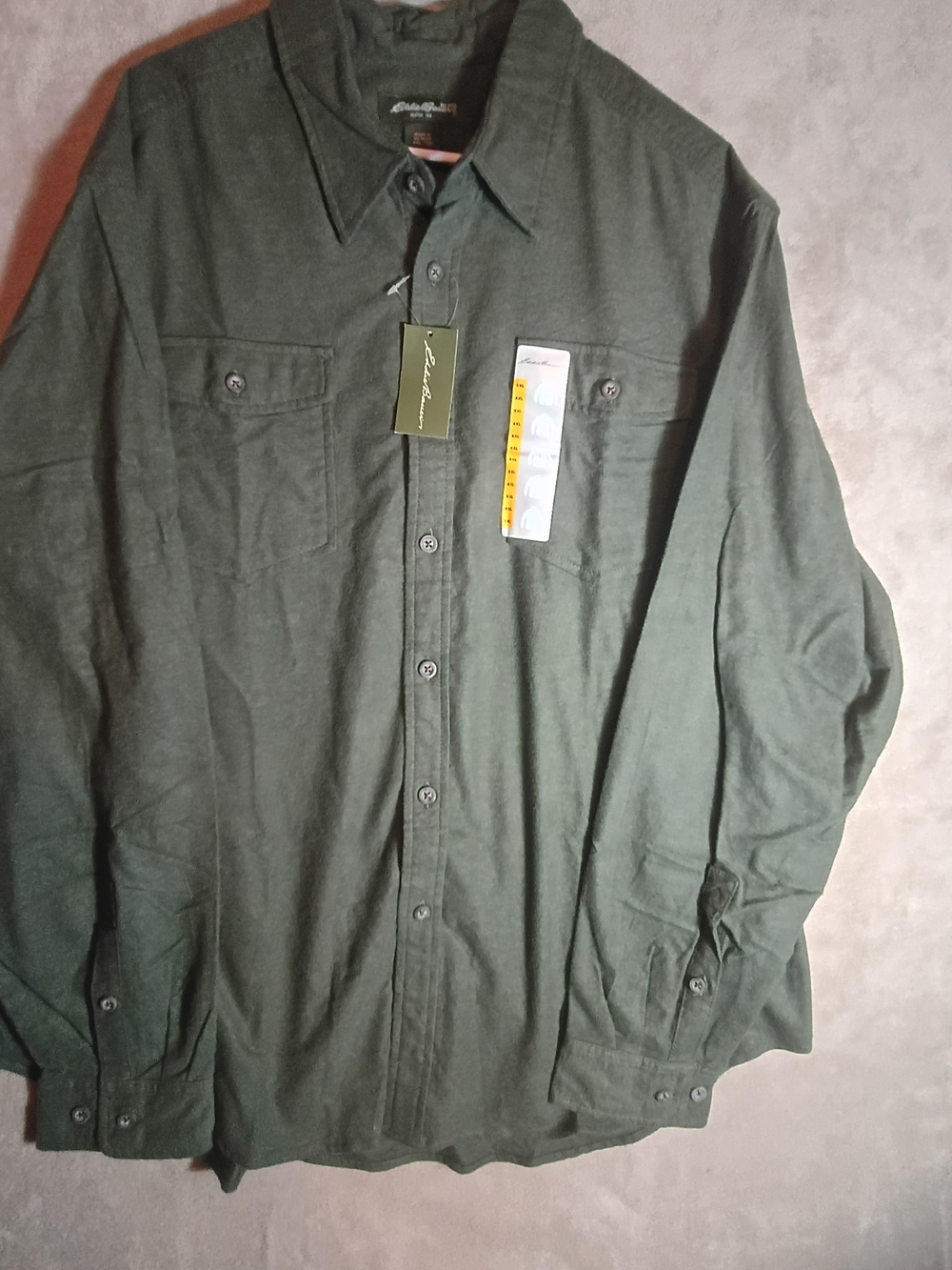 NWT Eddie Bauer Men’s XXL Sweater Fleece Shirt Jacket - Forest Green
